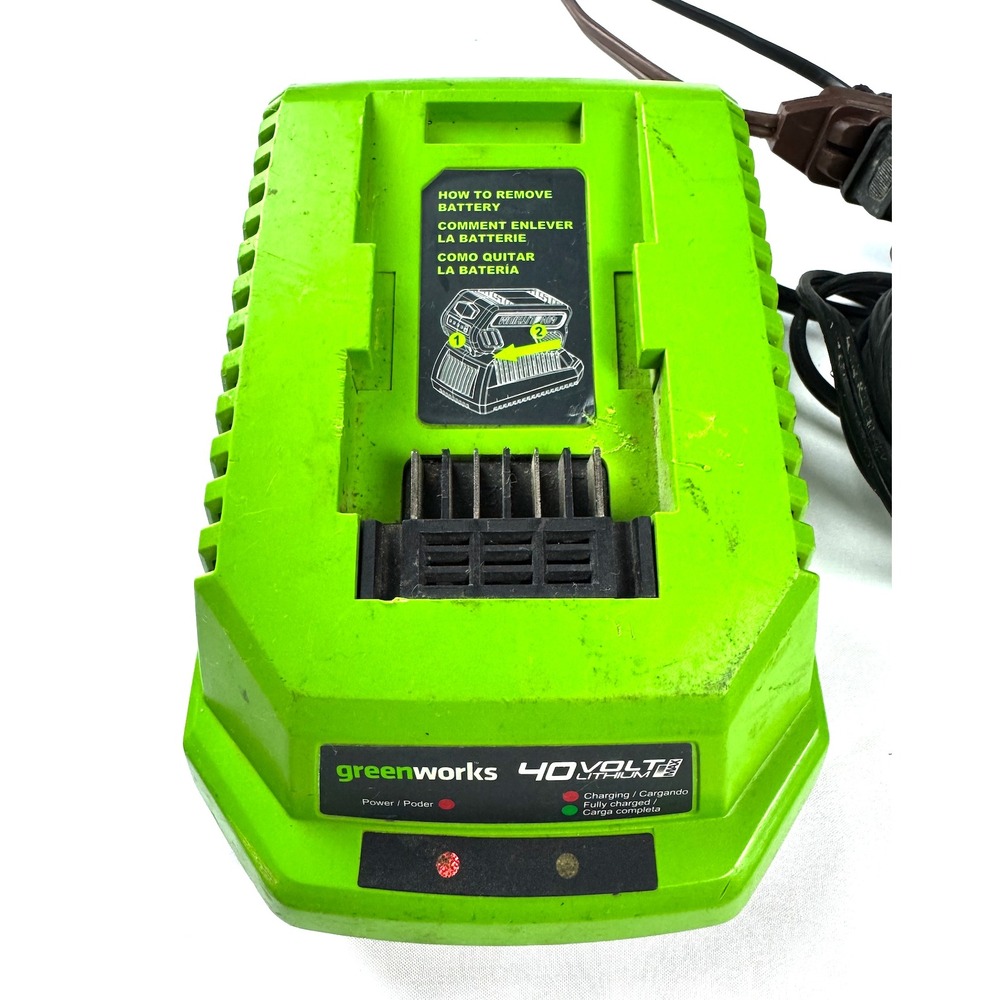 Greenworks 40V Lithium-Ion Battery Charger G-MAX 29482 Green Power Accessory